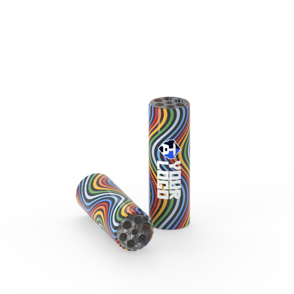 Wavy Colored Glass Filter Tip