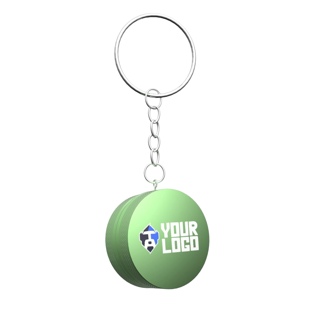 Zinc Keychain Grinder — Green