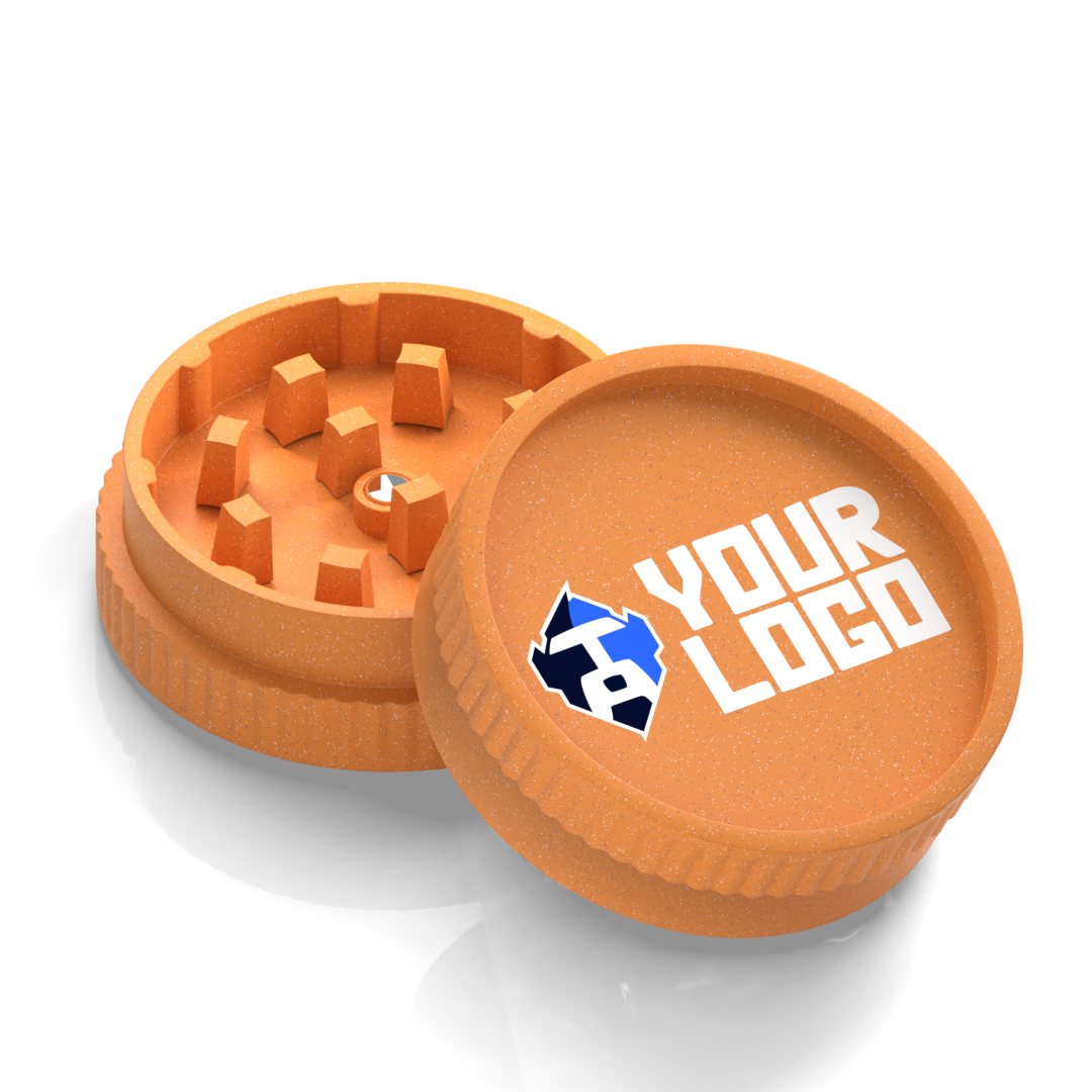 2-part Plant Grinder with Magnet — Orange