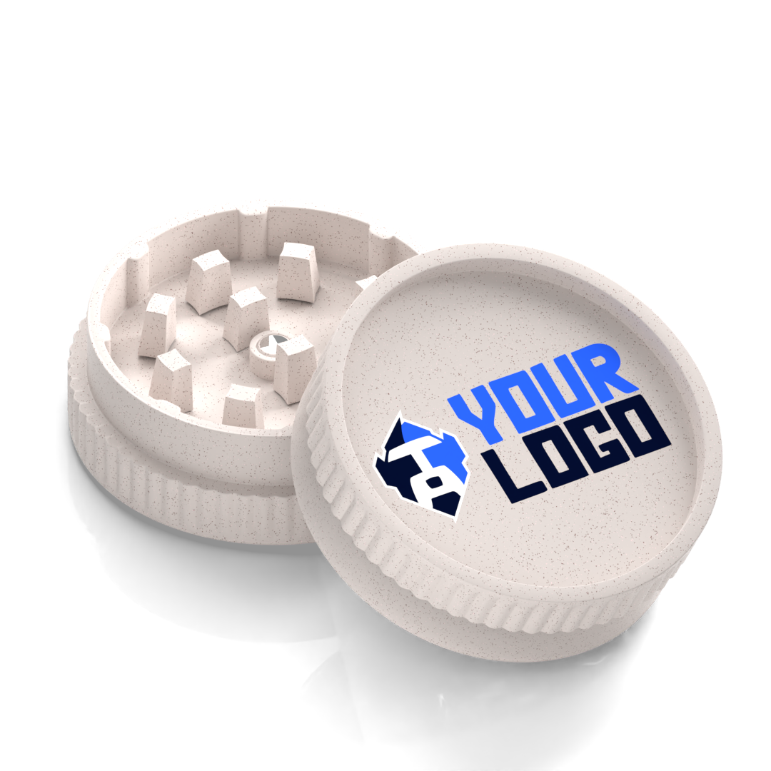 2-part Plant Grinder with Magnet — White
