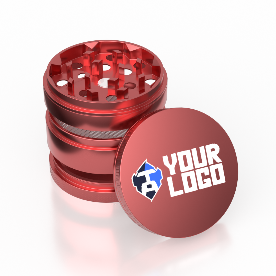 4-Part Zinc Grinder — Red