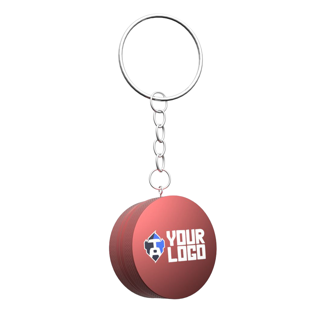 Zinc Keychain Grinder — Red