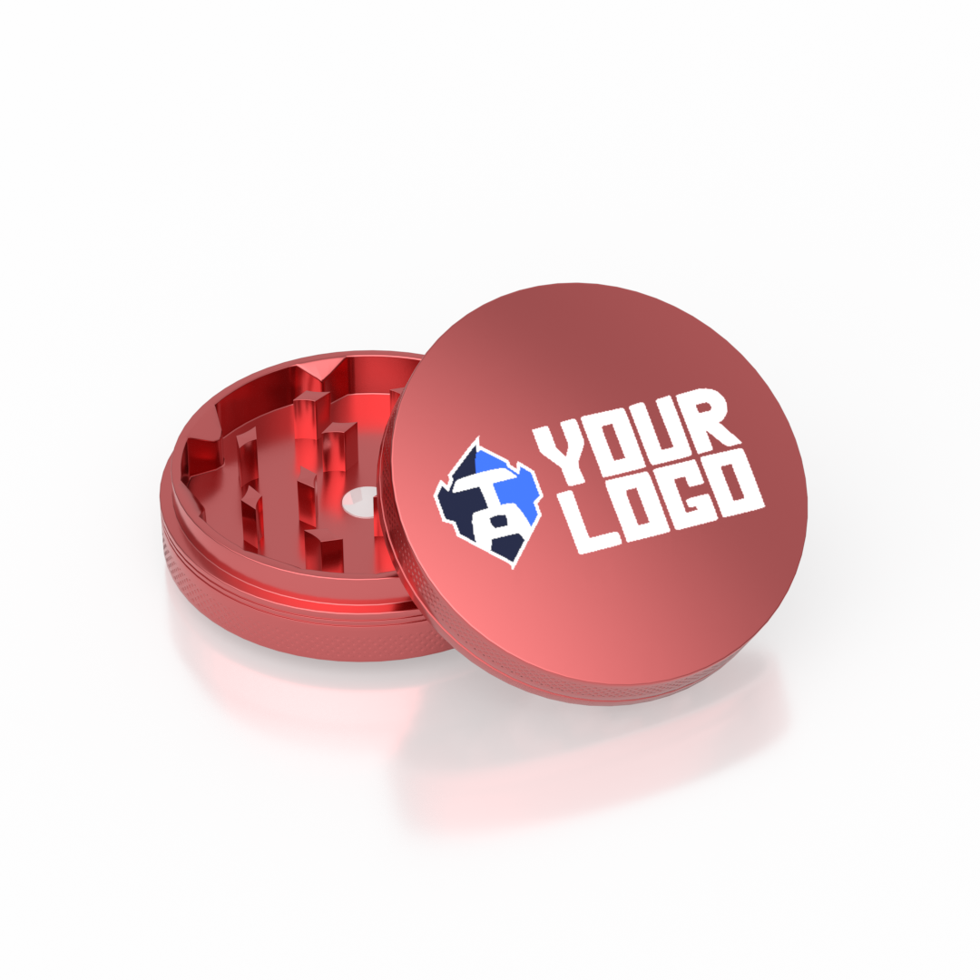 2-Part Aluminum Grinder — Red