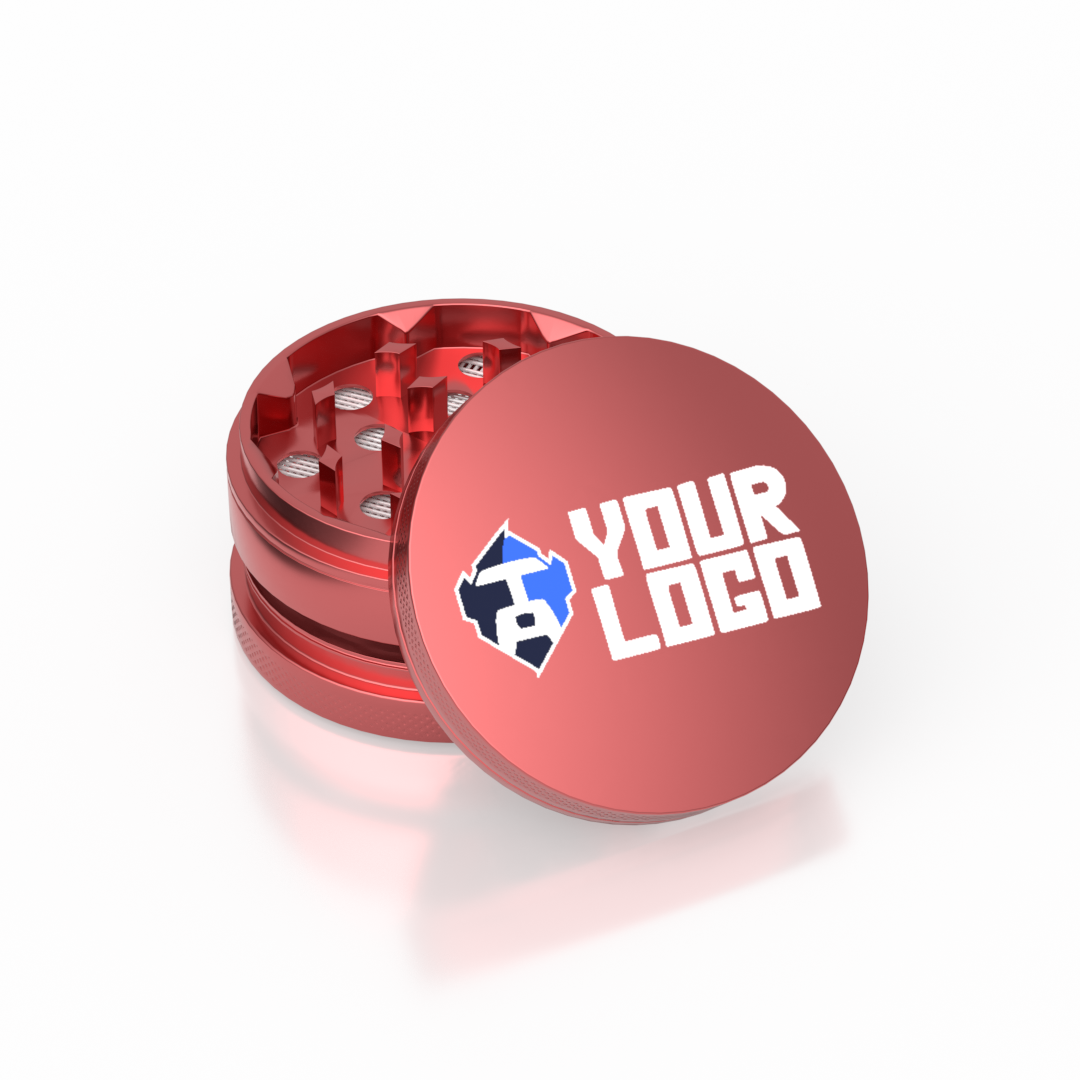 3-Part Zinc Grinder — Red