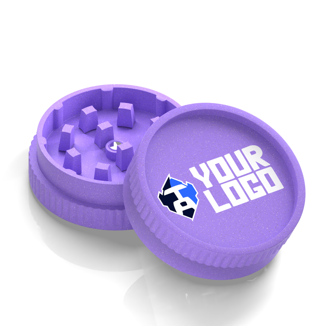 2-part Plant Grinder with Magnet — Purple
