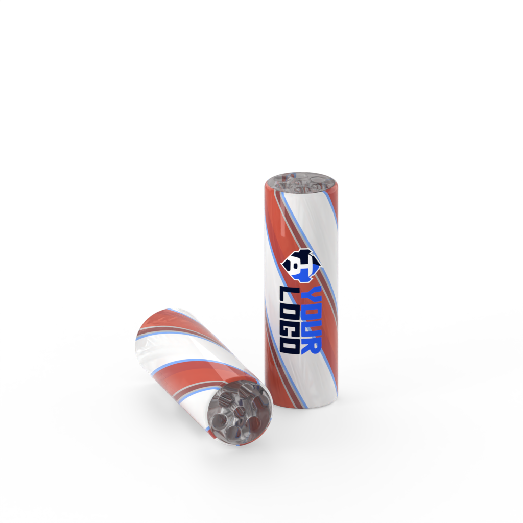 White Striped Glass Filter Tip