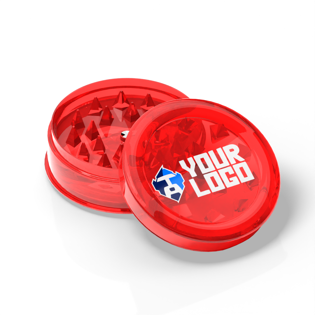 Plastic Grinder — Transparent Red